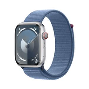 Apple Watch Series 9 silber/blau Aluminium 45 mm Sport Loop Cellular